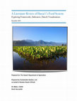 A Literature Review of Food Systems: Exploring Frameworks, Indicators, Data & Visualizations Cover Page