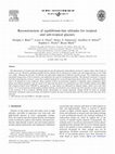 Reconstruction of equilibrium-line altitudes for tropical and sub-tropical glaciers Cover Page