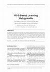 Research paper thumbnail of RSS-Based Learning Using Audio