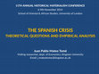 Research paper thumbnail of The Spanish crisis: theoretical questions and empirical analysis