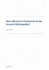 Research paper thumbnail of How effective is Parliament in the French Fifth Republic?