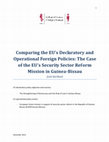 Research paper thumbnail of Comparing the EU’s Declaratory and Operational Foreign Policies: The Case of the EU’s Security Sector Reform Mission in Guinea-Bissau