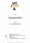 Research paper thumbnail of Acción colectiva en Venezuela (Tesis)