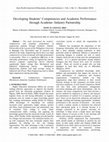 Research paper thumbnail of Developing Students’ Competencies and Academic Performance through Academe- Industry Partnership