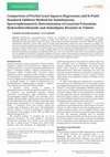 RESEARCH ARTICLE Comparison of Partial Least Squares Regression and H-Point Standard Addition Method for Simultaneous Spectrophotometric Determination of Losartan Potassium, Hydrochlorothiazide and Amlodipine Besylate in Tablets Cover Page