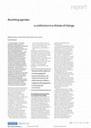 Research paper thumbnail of Resetting agendas a conference in a climate of change