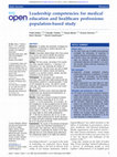 Leadership competencies for medical education and healthcare professions: population-based study Cover Page