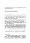 Research paper thumbnail of La scrittura migrante in lingua italiana: dalle quattro mani alla seconda generazione 