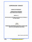 Research paper thumbnail of CORPORACIÓN “CENACE” CURSO DE POSGRADO: “OPERACIÓN DE SISTEMAS ELÉCTRICOS DE POTENCIA” MODULO VI