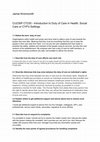  CU235P CT235 -Introduction to Duty of Care in Health, Social Care or CYP's Settings Cover Page