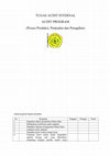 TUGAS AUDIT INTERNAL AUDIT PROGRAM (Proses Produksi, Penjualan dan Penagihan) Audit program bagian produksi Cover Page