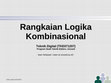 Rangkaian Logika Kombinasional Teknik Digital (TKE071207 Cover Page