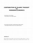 CONTRIBUTION OF ISLAMIC THOUGHT  TO  MORDERN ECONOMICS Cover Page