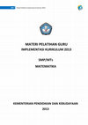 Pendahuluan | i SMP/MTs MATEMATIKA MATERI PELATIHAN GURU Cover Page