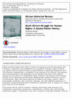 Research paper thumbnail of Review of Saul Dubow's 'The Struggle for Human Rights in South Africa'