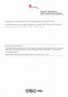 Research paper thumbnail of L'apport de la prospection archéologique aérienne à la connaissance du rivage antique du golfe des Pictons (France