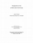 Research paper thumbnail of Managing Rock Art Sites on Public Lands in North Georgia 