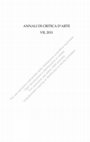 GIUSEPPE CIPOLLA, Leonardo Sciascia e le arti visive, "Galleria. Rassegna bimestrale di cultura" 1949-1989: I parte,  "Annali di critica d'arte", N° VII, 2011 Cover Page