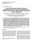 Community-acquired methicillin-resistant Staphylococcus aureus carrying mecA and Panton-Valentine leukocidin (PVL) genes isolated from the holy shrine in Najaf, Iraq Cover Page