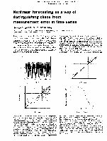 Research paper thumbnail of Nonlinear forecasting as a way of distinguishing chaos from measurement error in time series