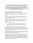 Research paper thumbnail of Business Strategy for Sustainable Development