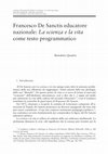 Francesco De Sanctis educatore nazionale: La scienza e la vita come testo programmatico Cover Page