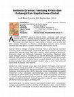 Research paper thumbnail of Book Review: "Kritik Antonio Gramsci terhadap Pembangunan Dunia Ketiga" by Muhadi Sugiono, Pustaka Pelajar, 1999. 