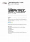 Research paper thumbnail of Les engagements d’Injî Aflâtûn dans l’Égypte des années quarante : la radicalisation d’une jeune éduquée au croisement des questions nationale, femme et sociale