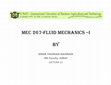 LECTURE SLIDE 11, MEC 267/E2 Cover Page