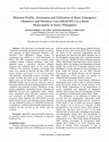 Research paper thumbnail of Maternal Profile, Awareness and Utilization of Basic Emergency Obstetrics and Newborn Care (BEmONC) in a Rural Municipality in Iloilo, Philippines