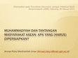 Research paper thumbnail of Muhammadiyah dan Tantangan Masyarakat ASEAN