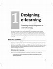 Research paper thumbnail of Designing e-learning Definition of e-learning