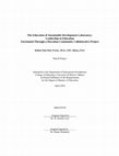 The Education of Sustainable Development Laboratory: Leadership Envisioned Through a Hawaiian Community Collaborative Project Cover Page