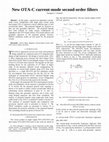 Research paper thumbnail of New OTA-C current-mode second-order filters 