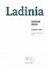 Research paper thumbnail of Darms, Georges/Riatsch, Clà/Solèr, Clau (eds.): Akten des V. Rätoromanistischen Kolloquiums / Actas dal V. Colloqui retoromanistic [Lavin 2011], Tübingen, Francke Verlag, 2013, 380 pp.; [Ladinia 2014]