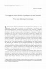 Research paper thumbnail of  Les rapports entre théories et pratiques en santé mentale. Pour une dialectique heuristique