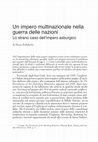 Research paper thumbnail of Un impero multinazionale nella guerra delle nazioni. Lo strano caso dell'impero asburgico