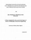 Research paper thumbnail of DEVELOPMENT AND APPLICATION OF MODIFIED MULTI-REGRESSION ALGORITHM FOR DEMAND SIDE LOAD FORECASTING OF ELECTRICAL POWER