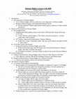 Research paper thumbnail of INST 2130 International Studies  Human Rights Lecture Outline Fall 2009