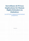 State Surveillance, Privacy & Civil Liberties in Zimbabwe Cover Page