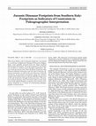 Jurassic Dinosaur Footprints from Southern Italy: Footprints as Indicators of Constraints in Paleogeographic Interpretation Cover Page