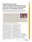 Research paper thumbnail of Rapid Identification by Surface Enhanced Raman Spectroscopy of Cancer Cells at Low Concentrations Flowing in a Microfluidic Channel