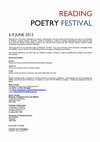 Research paper thumbnail of Reading Poetry Festival, 2013