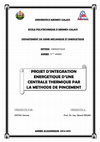 Research paper thumbnail of Projet d'Optimisation d'une centrale thermique par la méthode de pincement