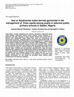 Research paper thumbnail of Use of Azadirachta indica derived germicidal in the management of Tinea capitis among pupils in selected public primary schools in Ibadan, Nigeria 