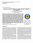 Research paper thumbnail of Impacts of external debt on economic growth in Nigeria: a VAR approach