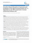 Arecoline induced disruption of expression and localization of the tight junctional protein ZO-1 is dependent on the HER 2 expression in human endometrial Ishikawa cells Cover Page