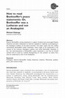 Research paper thumbnail of How to read Bonhoeffer's peace statements: Or, Bonhoeffer was a Lutheran and not an Anabaptist