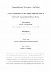 Research paper thumbnail of Measuring sense of community in the military: cross‐cultural evidence for the validity of the brief sense of community scale and its underlying theory