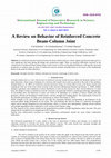 A Review on Behavior of Reinforced Concrete Beam-Column Joint Cover Page